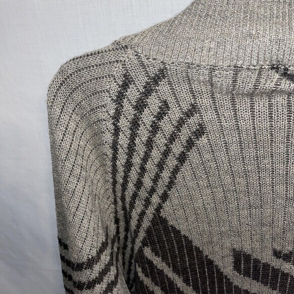 Jun Yumiko Tamura Cardigan Sweater Men’s XL Tan Brown 100% Laine Wool Vtg 80’s - Picture 11 of 12
